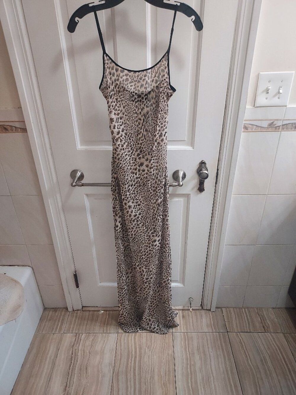 Realisation Par Leopard Silk Sleeveless Chelle Diva Maxi Dress